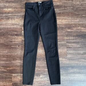 L'Agence Skinny Margot Jeans Women 28 Noir Black Designer Made in USA
